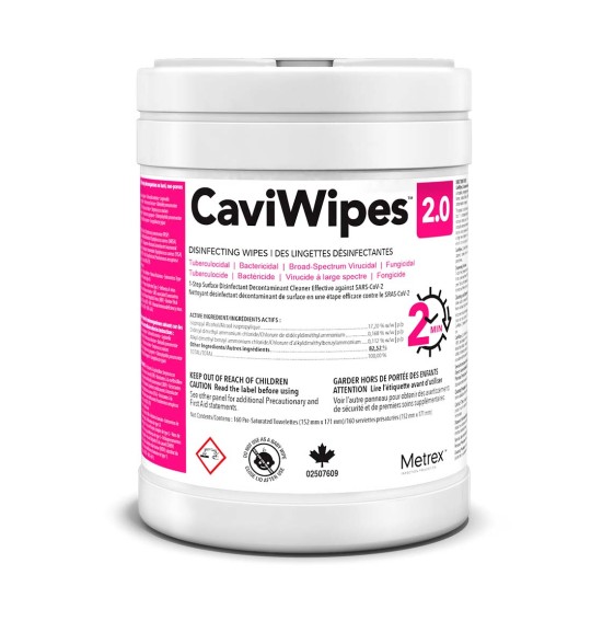 CaviWipes 2.0 Disinfecting Wipes 6" x 6.75" - 160 Count