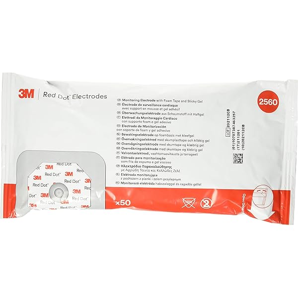 3M™ Red Dot™ 2560 Monitoring Electrode with Foam Tape and Sticky Gel