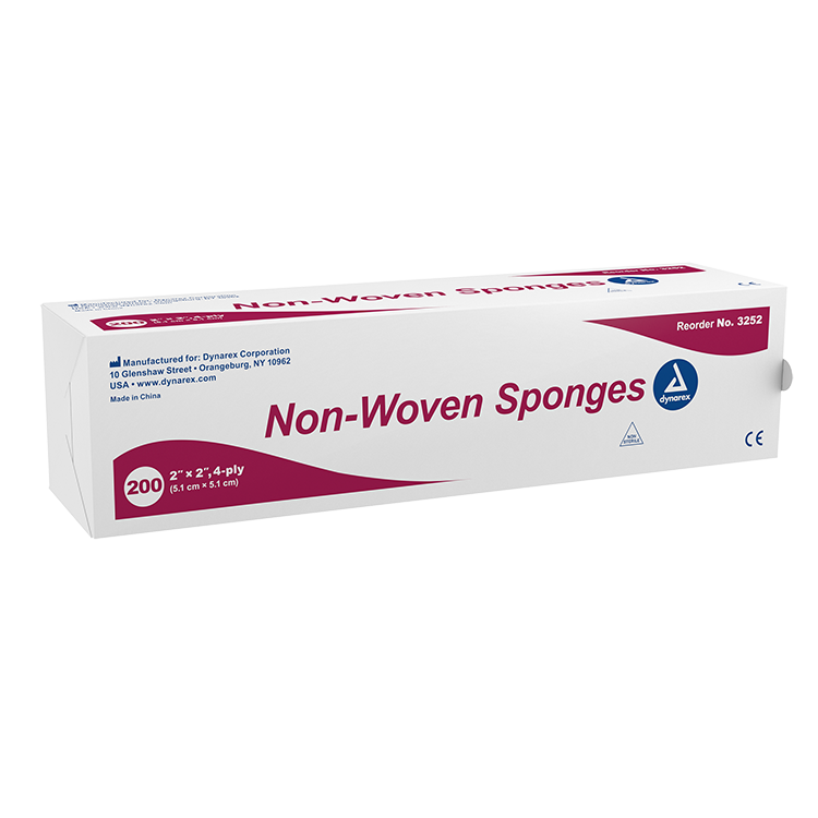 Non-Woven Sponge, Non-Sterile, 4 Ply, 2" x 2"