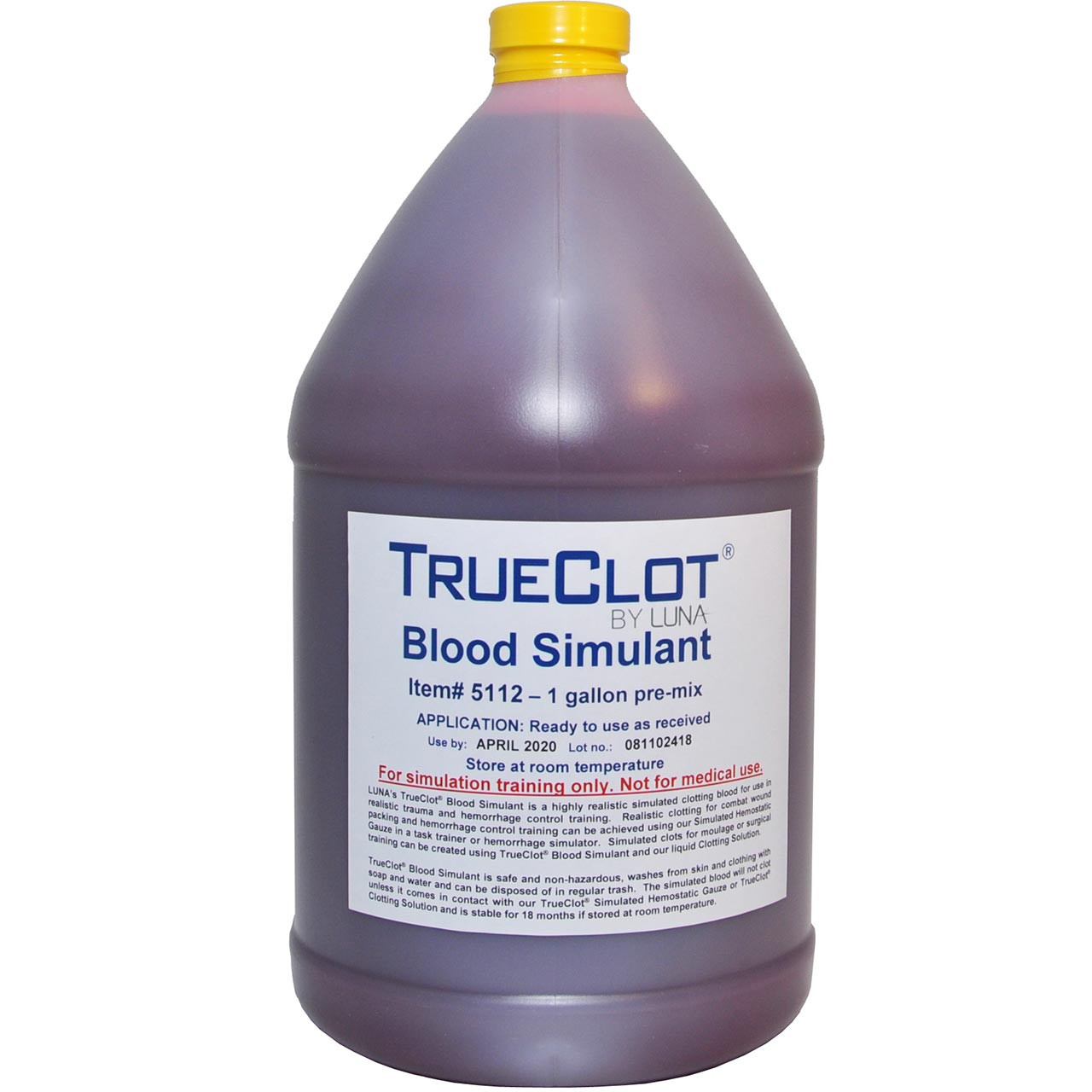 TrueClot® Pre-Mixed Blood Simulant 1 Gallon