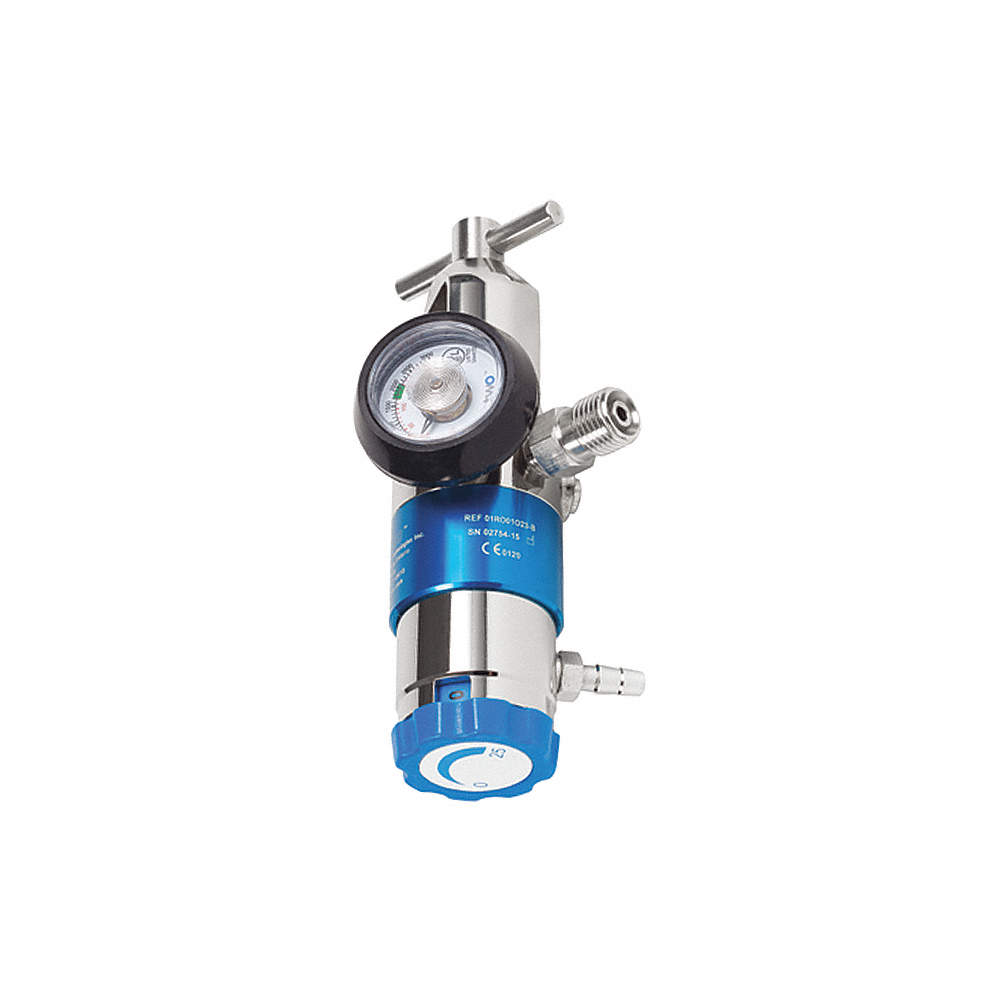 O-Two Systems 0-25 LPM, Barb Only, Aluminum Regulator