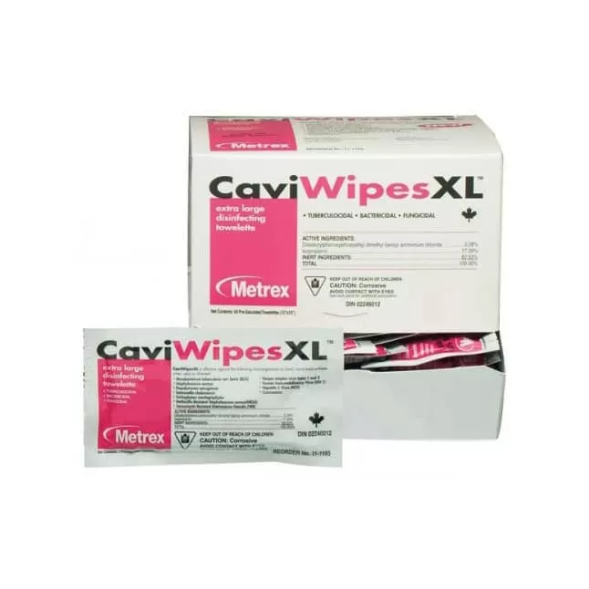 CaviWipes XL Singles Disinfecting Wipes 9" x 12" 