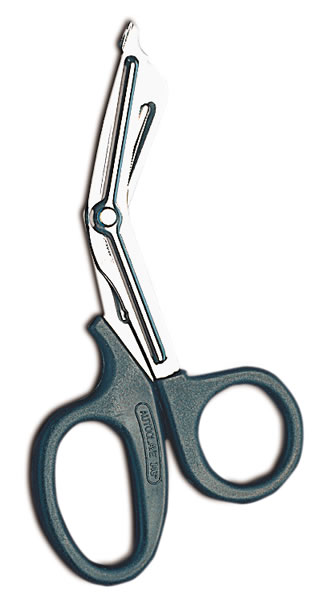 PRECISE CANADA 5.5" EMT Utility Scissors - Dark Blue, Curved Blunt/Blunt Trauma Shears (First Aid)