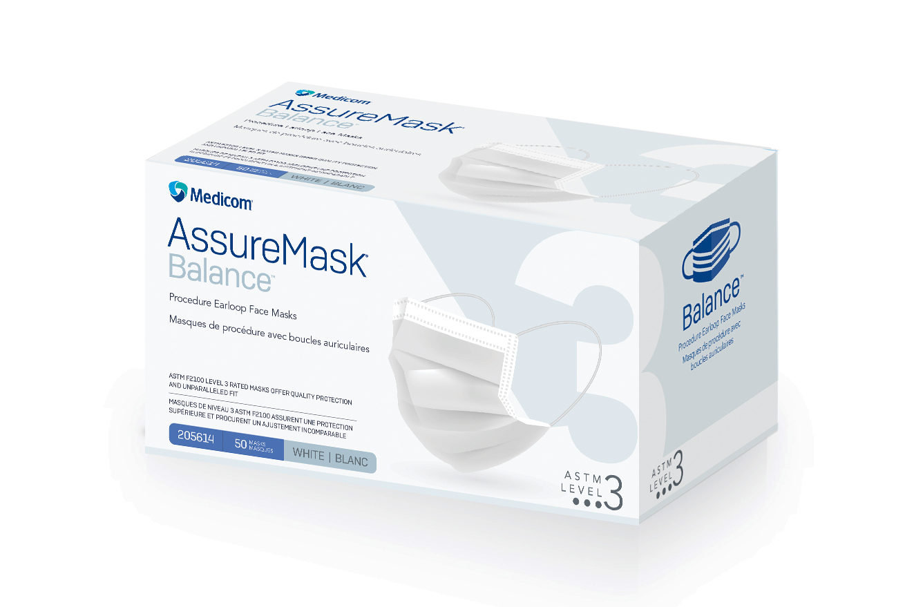 AssureMask Balance Level 3 Procedure Mask White Box