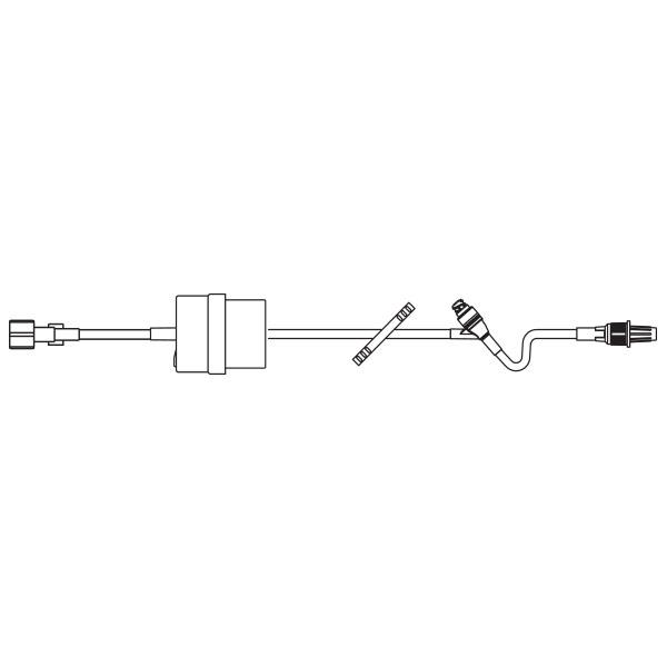 Baxter 2C8891 Straight-Type Extension Set, CONTROL-A-FLO Regulator, 19"