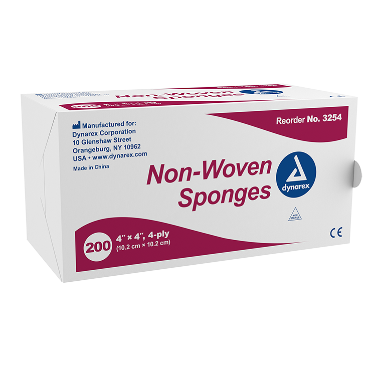 Non-Woven Sponge, Non-Sterile, 4 Ply, 4" x 4"