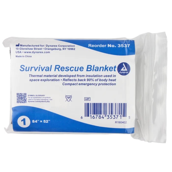 Silver Rescue Blanket 84" x 52"
