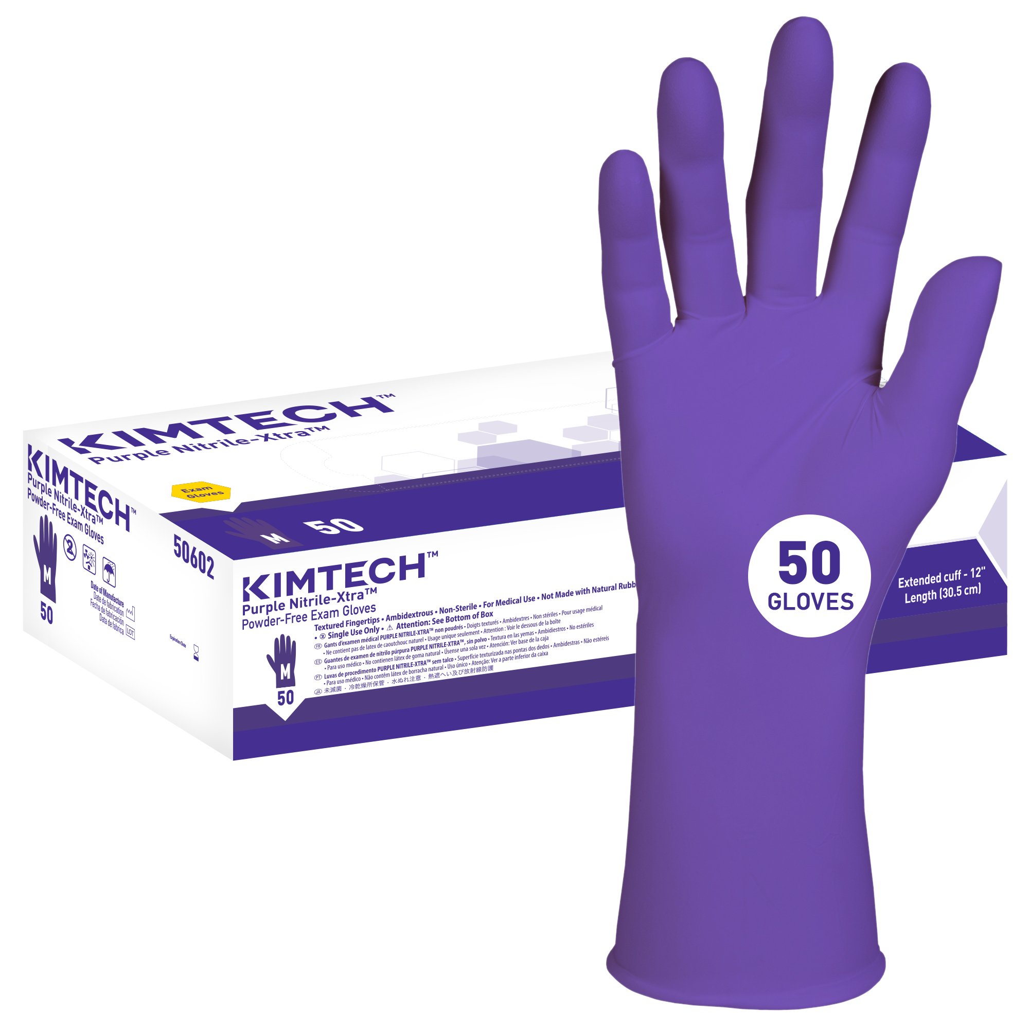 Kimtech™  Purple Nitrile-Xtra Exam Gloves 