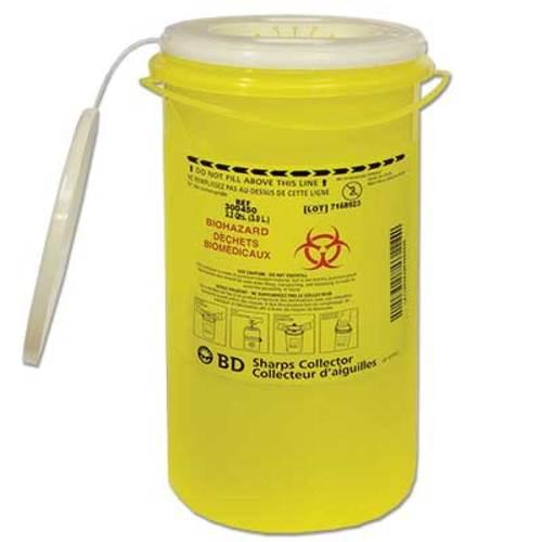 300450 Sharps Collector Nestable 3.1 Litre Yellow Funnel Cap