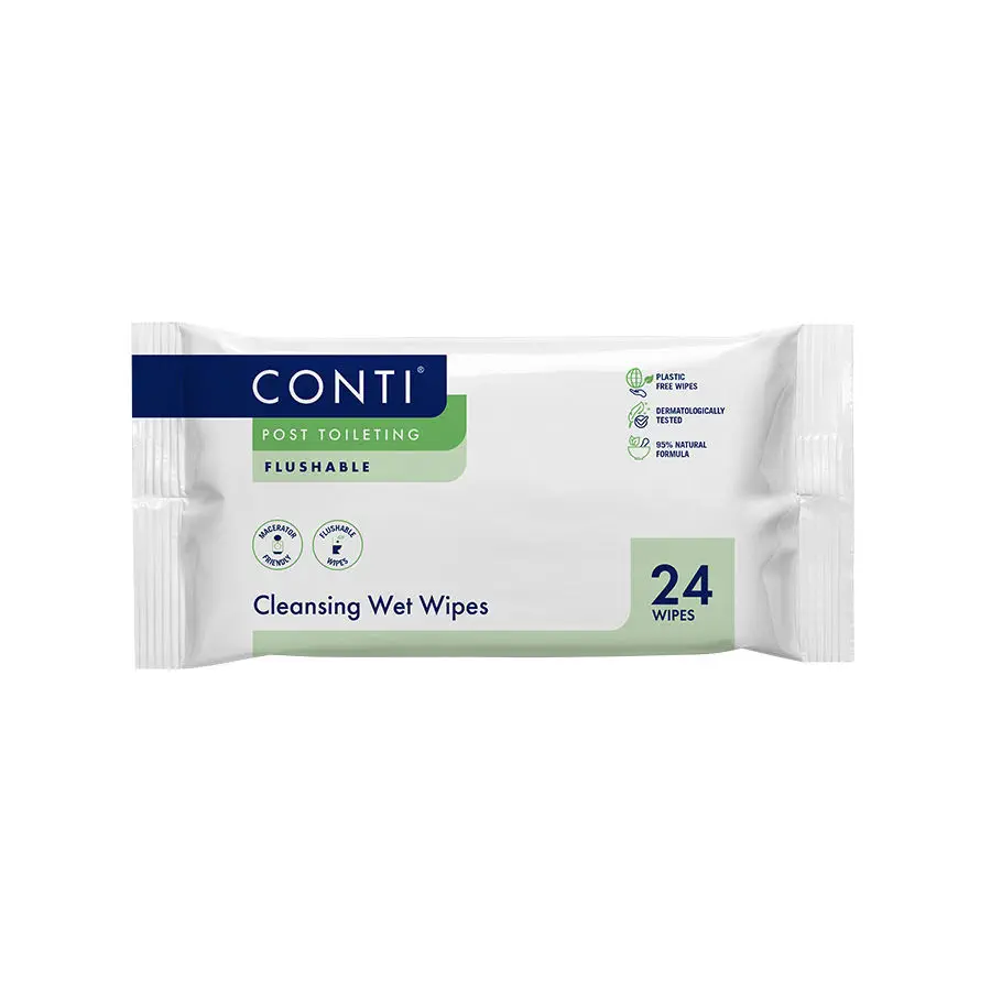 Conti® Post Toileting Cleansing Wet Wipes 17 x 22cm