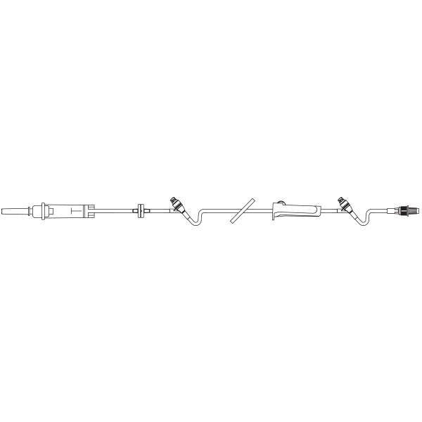 Baxter JC8519 Clearlink CONTINU-FLO Solution Set, 2 Luer Activated Valves, 10 Drops/mL 104"