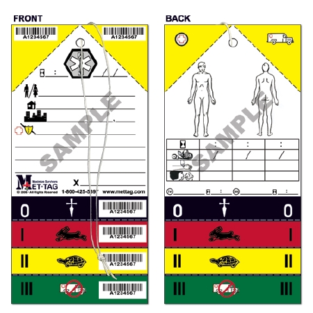 Medical Emergency Triage Tags 