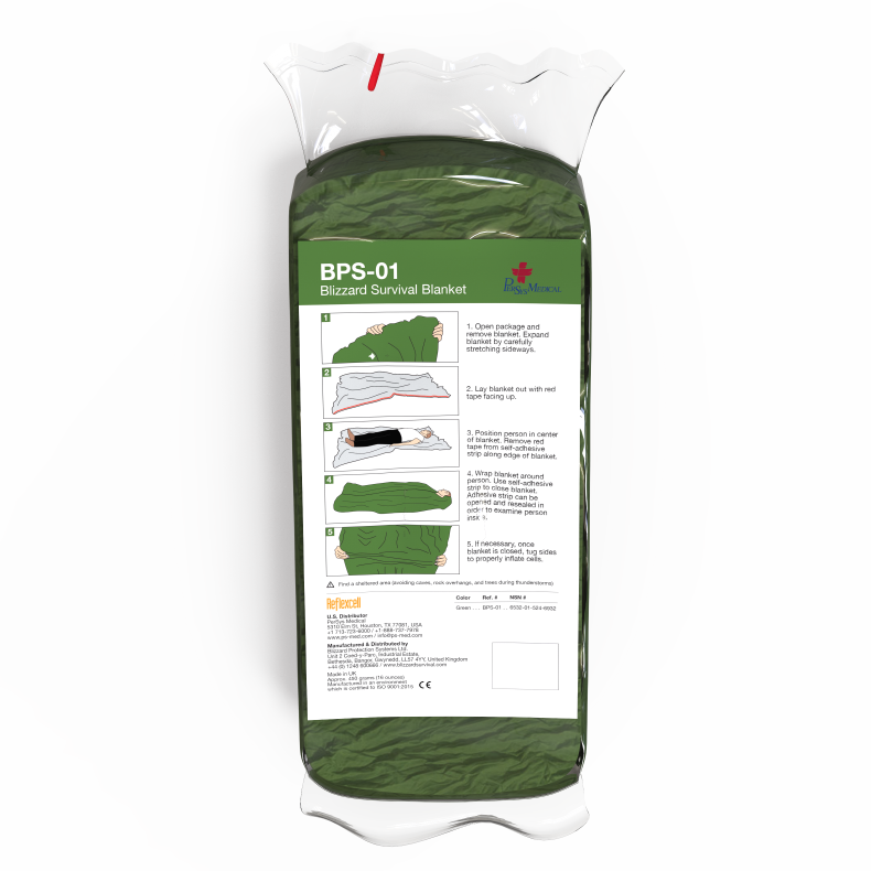 Blizzard Survival Blanket Green