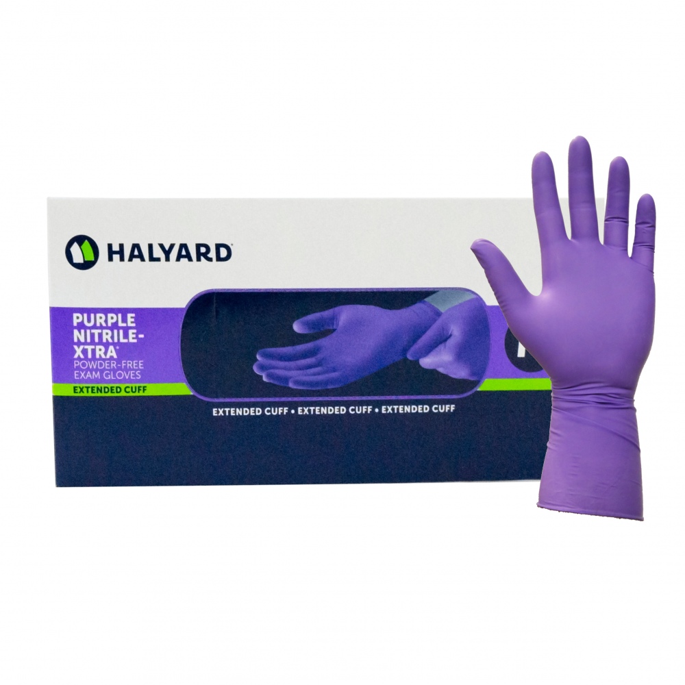 Halyard Purple Nitrile-Xtra Exam Gloves 