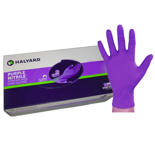 Halyard Powder Free Purple Nitrile Exam Gloves