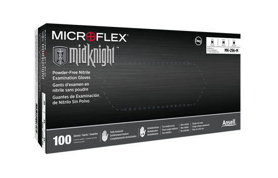Microflex® Midknight® MK-296 Black Nitrile